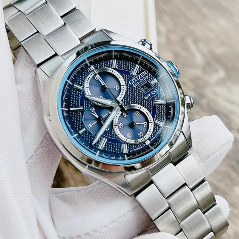 Citizen Eco-Drive Chronograph Blue Dial Men's Watch- CA0430-54M